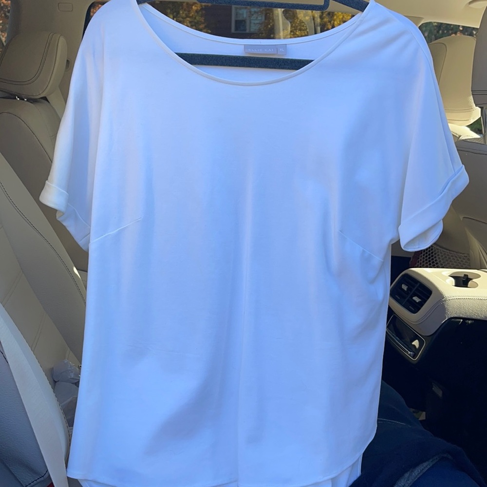 NWOT Ellie Kai white tailored top size Xl